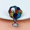 Broche de Payaso de Circo de Dibujos Animados Globo Personalizado Creativo Colorido Barco Globo Sombrero Ropa Insignia de Aleación