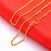 Cadena en forma de O de oro arena, cadena de ondas de agua, cadena de caja, cadena torcida, cadena de clavícula, cadena de semillas de melón, collar fino para mujer, entrega de transmisión en vivo
