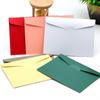 Envelope de papel perolado 12 * 16cm 250g espessura Envelope ocidental logo em hot stamping convite ponto atacado