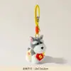 Pingente de Bolsa Pelúcia Schnauzer Fofo e Fofo, Chaveiro Boneca Cachorro Orelha em Pé de Alta Qualidade, Presente para Casal Atacado