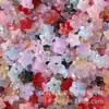 Flor Miniatura de Cinco Pétalas com Bordas Esmaltadas, Base de Flor de Ameixa 3D DIY Feita à Mão para Acessórios de Colares e Pulseiras