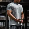 Camiseta Masculina Manga Curta Muscle Faith Fitness Slim Fit Algodão Estilo Americano Simples Casual Esportiva