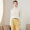 Nueva Camiseta de Punto de Cachemira para Mujer Otoño e Invierno, Prenda Lista para Usar de Primera Línea, Cuello Alto, Holgada, Cálida, Suéter Pulóver