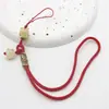2025 Nuevo Otoño e Invierno Hecho a Mano Tejido Lanyard para Teléfono Móvil Gato de Dibujos Animados Estilo Muñequera Largo Portátil Colgante para Coche