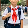 Bufanda roja para estudiantes de primaria y secundaria, bufanda roja 100% algodón para niños, bufanda roja de los Jóvenes Pioneros, bufanda roja para estudiantes de 1.2 m