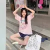 Camiseta para Niñas 2026 Primavera Nueva Moda Estilo Coreano Manga Larga para Niños, Camiseta Base Versátil con Graffiti para Niñas