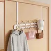 Colgador detrás de la puerta perchero de puerta montado en puerta estante colgante elevado gancho para ropa sin perforación perchero para puerta de dormitorio parte trasera de la puerta estante de almacenamiento de ropa
