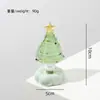 Árbol de Navidad de vidrio giratorio transfronterizo de Zibo, una artesanía de vidrio giratoria, venta al por mayor para decoraciones de escritorio creativas