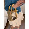 Bolso Tejido a Mano de Verano para Mujer 2025 Nuevo Llegada Bolso Portátil Tipo Cesta de Verduras Moda de Nicho Bolso de Playa Bolso Tejido de Paja
