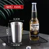 Tazas Personalizadas de Acero Inoxidable 304 para Uso Comercial, Vasos de Cerveza para Bares, Tazas de Café para Restaurantes, Vasos de Agua con Doble Pared Arenados Anti-quemaduras