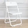 Silla Plegable con Respaldo para Verano, Adecuada para Hogar, Oficina, Estudio, Dormitorio, Reunión, Silla de Computadora, Balcón, Portátil, Individual, Sencilla