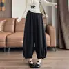 Nuevos bombachos de maternidad de otoño para mujeres petite, versátiles, de cintura alta, adelgazantes, holgados, casuales, fluidos, pantalones cropped tipo linterna