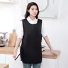 Delantal de Cocina Impermeable y a Prueba de Aceite Talla Plus para Mujeres, Resistente a las Manchas, Ropa de Trabajo Corta y Ligera con Estampado de Logo
