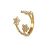 Anillo Abierto de Acero Inoxidable Vintage Estilo Francés 18K Estrella Simple de Ocho Puntas para Mujer, Anillo de Lujo Ligero de Gama Alta de Nicho al por Mayor