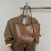 Bolsa Casual para Desplazamiento de Gran Capacidad para Mujer Bolso Tote de Moda Coreana Invierno 2024 Textura Nicho Bolso de Hombro de Mano