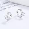 Pendientes de plata de ley 925 con circonitas de cuatro garras para mujer, nuevos pendientes elegantes de estilo nicho (2022), minimalistas, combinables con todo.