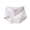 Ropa interior cómoda y transpirable de cintura media-alta Estampado de niña floral de oso dulce Algodón puro 10A Entrepierna Calzoncillos tipo bóxer pequeños para mujer