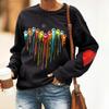 Amazon 2023 Exportación Transfronteriza Europea y Americana Ropa de Mujer Otoño e Invierno Nueva Camiseta Holgada de Manga Larga y Cuello Redondo Ropa de Mujer Wa28