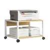 Estante de Almacenamiento para Impresora, Estante de Almacenamiento Debajo del Escritorio con Ruedas, Organizador de Archivos Multifuncional, Estante Simple para Elevar la Altura del Escritorio