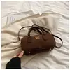 Bolsas de Otoño e Invierno para Mujer, Nuevos Bolsos de Mano de Moda y Versátiles para el Trabajo, Bolsos Cruzados de Hombro Retro de Gamuza Esmerilada
