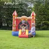 Castelo Inflável Infantil, Escorregador Inflável Pequeno de Tecido Oxford, Castelo Combo com Pula-Pula para Uso Doméstico, Castelo para Esportes ao Ar Livre