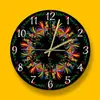 Reloj de Pared Moderno Simple de Acrílico de Moda Transfronterizo Reloj con Estampado de Gallo de Color Distintivo Reloj de Pared Decorativo