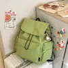 Nueva Moda Estilo Perezoso Simple Mochila con Cordón Estilo Japonés Transfronterizo Casual Mochila para Estudiante Universitario Mochila de Viaje para Mujer