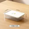 Caixa de armazenamento espessa para geladeira, caixa de conservação de grau alimentício para porcionamento de arroz, caixa de armazenamento plástica com vedação hermética e temporizador