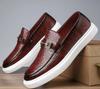 Amazon Aliexpress Más Vendidos Transpirables Zapatos Casuales de Negocios Modernos Estilo Británico Suela Suave Versátiles de Cuero 26053