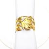 Anillo de servilleta con hojas huecas de aleación de alta calidad, anillo de servilleta con hebilla, hojas doradas, oro rosa y plata, venta al por mayor