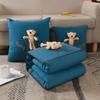 Bordado de Oso 3D de Dibujos Animados Multifuncional Doble Uso Almohada Edredón Cojín Edredón Pequeño Sofá Personalizado Bordado de Dibujos Animados
