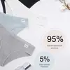 Suministro Exclusivo Transfronterizo de Ropa Interior de Algodón Puro para Mujer, Entrepierna Antibacteriano 100% Algodón, Calzones Lisos de Color Sólido de Cintura Media Sin Costuras para Niñas