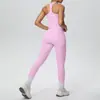 Conjunto de Roupa Esportiva para Yoga e Fitness com Cores Sólidas Europeias e Americanas, Tecido Amigo da Pele, Costas Nadador, Calças de Yoga, Leggings Justas para Mulheres