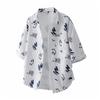2025 Verano Nueva Llegada Camisa de Manga Corta Estampada a Rayas para Hombre Holgada Moderna Casual Chaqueta Delgada S196