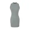 Vestido de Tirantes Estrechos Estilo Puro Deseo Sexy Sin Mangas Falda Bodycon Adelgazante Color Sólido Mini Falda de Chica Caliente Falda Base