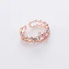 Anillo coreano de nueva variedad de cristal microincrustado de Zircón, dulce anillo de flor elegante francés, joyería popular