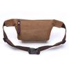 Bolsa de Lona Versátil Unisex Estilo Retro Europeo y Americano Bolsa de Cintura Ol Color Sólido Lona Casual y Práctica Bolsa de Cintura