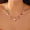 Colar de Festa de Natal Mais Vendido na Europa e América Papai Noel Boneco de Neve Pequeno Colar Colorido Presente de Natal Venda Direta