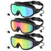 Gafas de natación para adultos con marco grande electrochapado transfronterizo personalizadas para hombres y mujeres, impermeables antivaho de alta definición con tapones para los oídos integrados