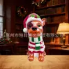 Ventas Directas de Fábrica de Adornos Navideños de Plástico Soplado para Cachorros, Decoraciones de Escritorio para el Hogar