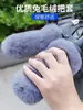 Guantes de manillar eléctrico de invierno, cálidos, resistentes al frío, con pelo de conejo y forro polar grueso, para motocicleta, batería de coche, triciclo y manillar de fábrica.