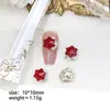 Ano Novo unhas vermelhas liga jóias popular on-line pilha vermelha Diamante terminou amor ovo- em forma de machado pilha de diamante