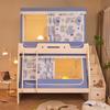 Cama infantil antiqueda de três portas, de desenho animado, para mães e filhos, com mosquiteiro telescópico trapezoidal antiqueda, para maternidade e bebê, classe A