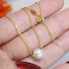 Acessórios DIY Agulha de Prata Esterlina S925 Colar Ajustável Pérola Lulu Furo Passante Furo Completo Corrente Material Artesanal Mulheres