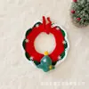 Collar Navideño para Gato Calentador de Cuello Bufanda Accesorios para Fotos de Mascotas Anillo Decorativo para Cuello de Perro Lindo Babero Tejido a Crochet Hecho a Mano