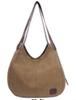 Bolso de hombro de lona para mujer, nuevo bolso de viaje de color sólido 2021, bolso de lona de gran capacidad al por mayor.