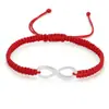 Pulseira tecida à mão de 8 caracteres transfronteiriça pulseira tecida de amor infinito de 8 caracteres pulseira de nó plano corda de mão de amizade amantes