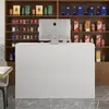 Balcão de Caixa Comercial para Loja de Roupas Simples Balcão de Recepção de Salão de Beleza Balcão de Caixa Pequeno para Loja de Roupas Femininas