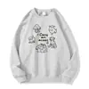 Otoño e Invierno Nuevo Estilo Divertido Rejuvenecedor Versátil Holgado Tops de Manga Larga Ropa Interior Casual Sudadera Gruesa con Terciopelo para Mujer Otoño