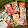 Bolsa de Sobre Rojo de Año Nuevo de Dibujos Animados Creativos Personalizada Año del Cordero 2027 Nuevo Zodiaco Festival de Primavera Dinero de la Suerte Regalo de Retorno Paquete Rojo Universal